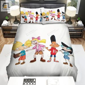 Hey Arnold Main Characters Digital Illustration Bed Sheets Spread Duvet Cover Bedding Sets elitetrendwear 1 1