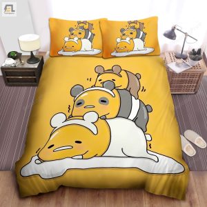 Gudetama We Bare Bears Crossover Bed Sheets Duvet Cover Bedding Sets elitetrendwear 1 1