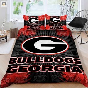 Georgia Bulldogs Bedding Set Sleepy Duvet Cover Pillow Cases elitetrendwear 1 1