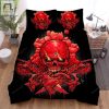 Gears Of War Skull Logo With Chainsaw And Knifes In Blood Bed Sheets Duvet Cover Bedding Sets elitetrendwear 1