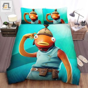 Fortnite Fishstick Skin Portrait Bed Sheets Spread Duvet Cover Bedding Sets elitetrendwear 1 1