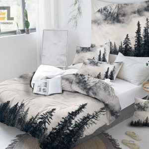 Foggy Forest Bed Sheets Duvet Cover Bedding Sets elitetrendwear 1 1