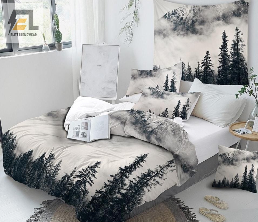Foggy Forest Bed Sheets Duvet Cover Bedding Sets 