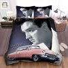 Elvis Presley And His 1955 Pink Cadillac Bed Sheets Duvet Cover Bedding Sets elitetrendwear 1