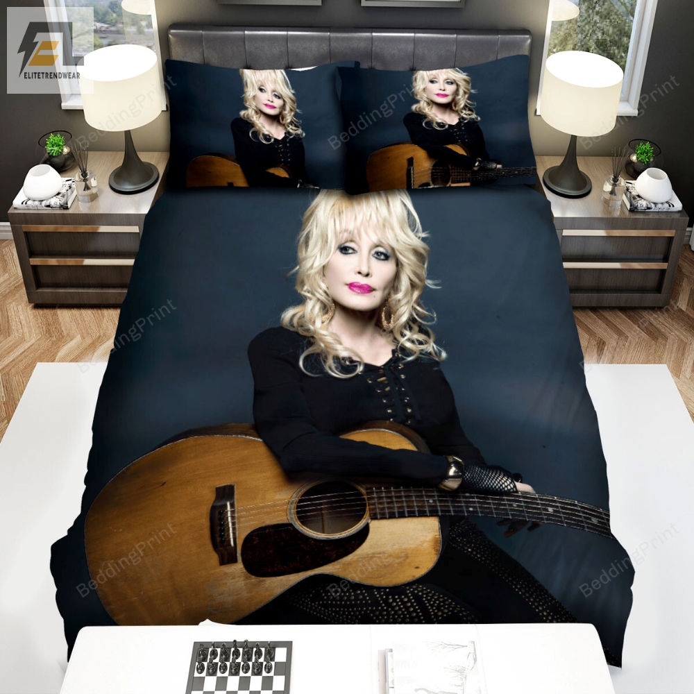 Dolly Parton With Guitar Bed Sheets Spread Duvet Cover Bedding Sets 