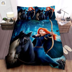 Disney Princess Merida Horse Riding Archery Bed Sheet Spread Comforter Duvet Cover Bedding Sets elitetrendwear 1 1