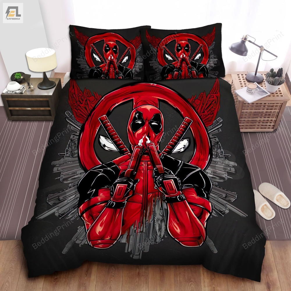 Deadpool Icon Bed Sheets Spread Duvet Cover Bedding Sets 