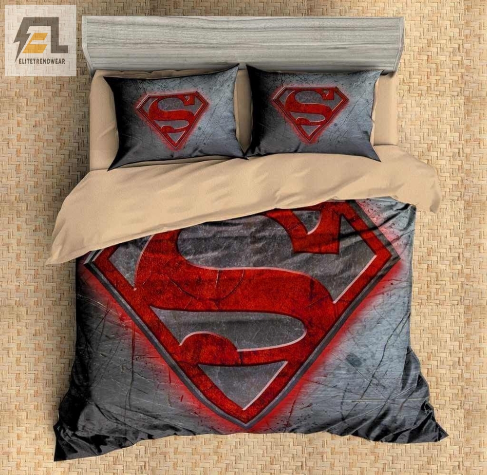 Customize Superman 3Pcs Duvet Cover Set Bedding Set Flat Sheet Pillowcases Bedlinen 