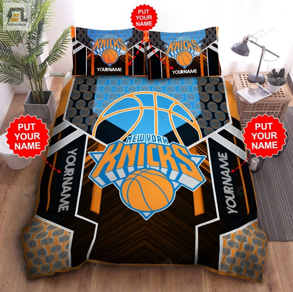 Custom Name New York Knicks Bedding Set 