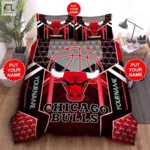 Custom Name Chicago Bulls Bedding Set elitetrendwear 1 1