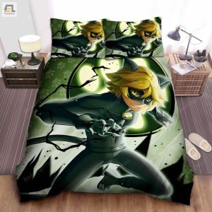 Cat Noir And His Superpower Bed Sheets Duvet Cover Bedding Sets elitetrendwear 1 1
