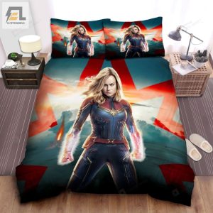 Captain Marvel By Brie Larson In 2019 Movie Bed Sheets Spread Comforter Duvet Cover Bedding Sets elitetrendwear 1 1