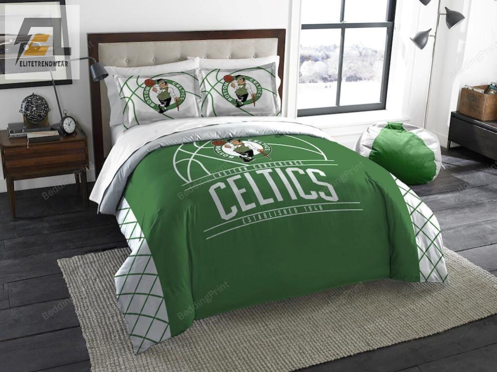 Boston Celtics Bedding Set Duvet Cover  Pillow Cases 