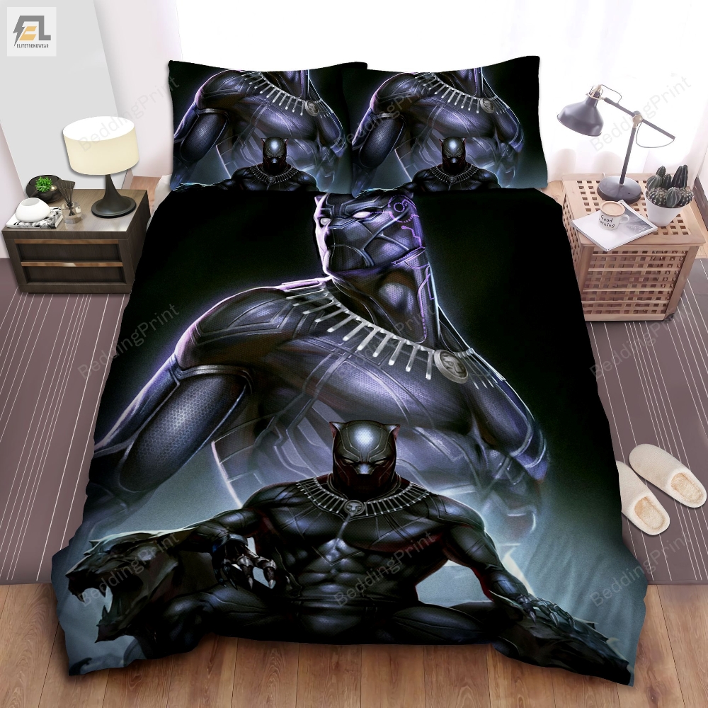 Black Panther King Bed Sheets Duvet Cover Bedding Sets 