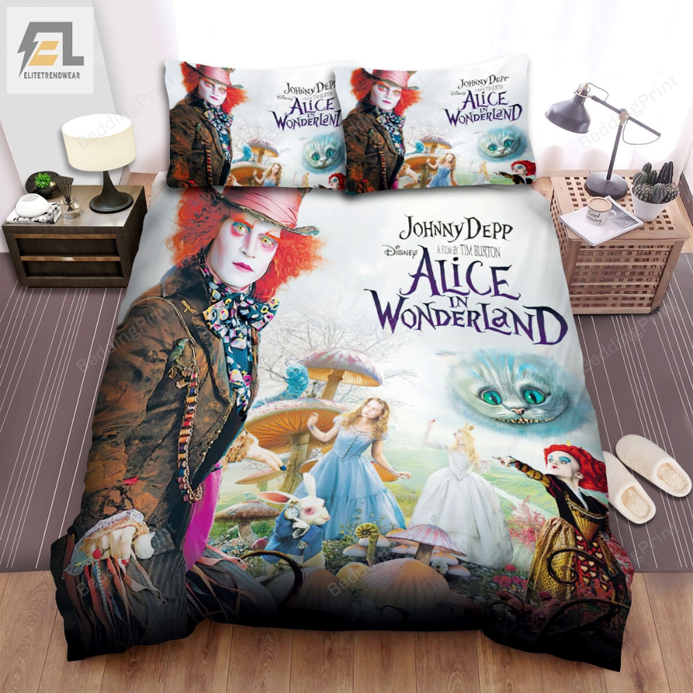 Alice In Wonderland I 2010 Johnny Depp Movie Poster Bed Sheets Duvet Cover Bedding Sets 