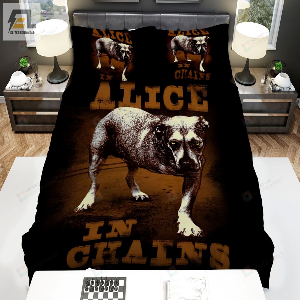 Alice In Chains Dog Poster Bed Sheets Spread Comforter Duvet Cover Bedding Sets 