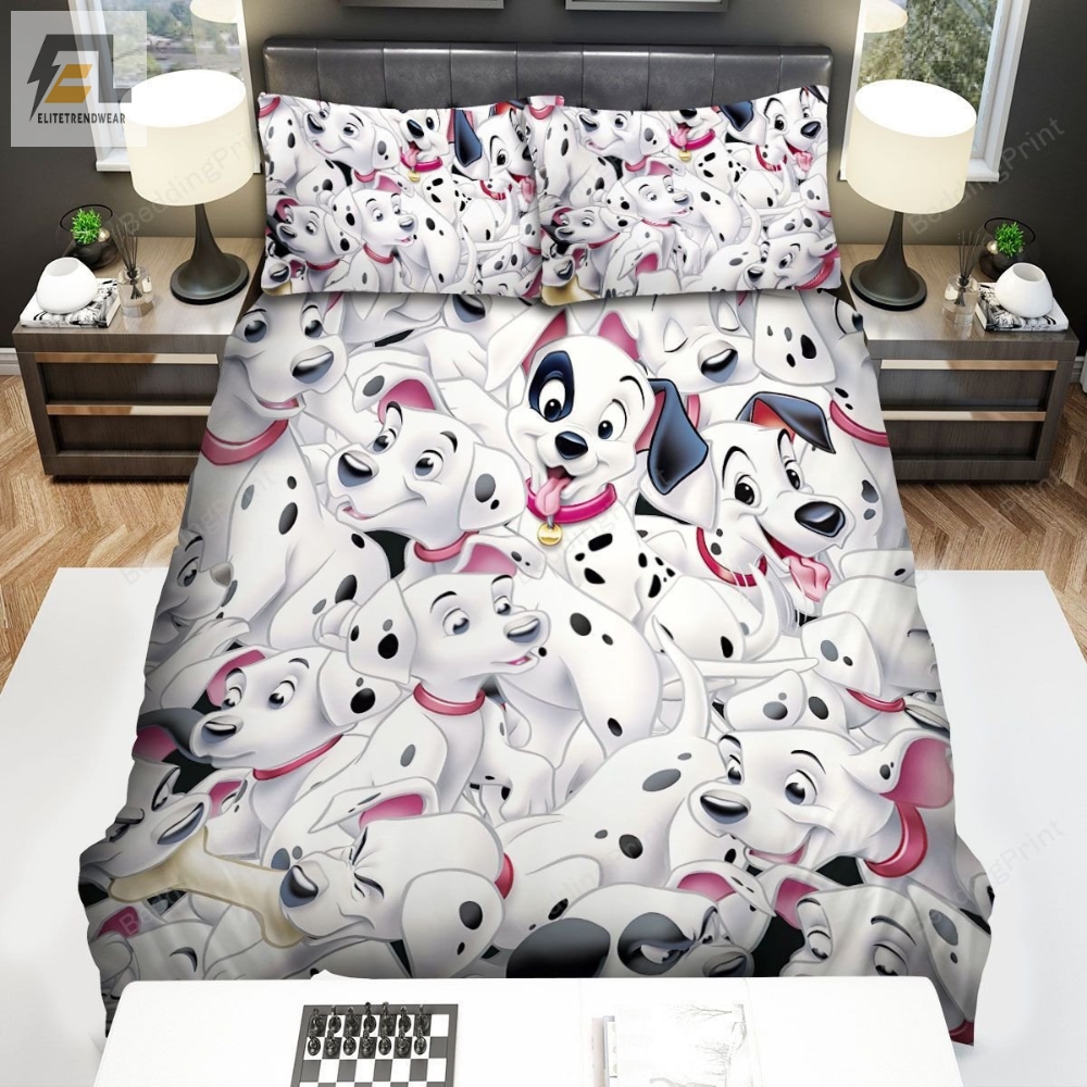 101 Dalmatians Movie Pattern Bed Sheets Duvet Cover Bedding Sets 