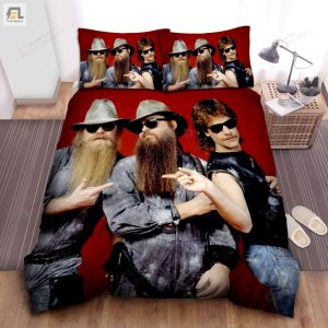 Zz Top Photoshoot Of Band Bed Sheets Spread Duvet Cover Bedding Sets elitetrendwear 1 1