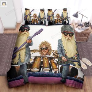 Zz Top Art Of Old Band Bed Sheets Spread Duvet Cover Bedding Sets elitetrendwear 1 1