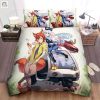 Zootopia Nick And Judy In Anime Illustration Bed Sheets Spread Comforter Duvet Cover Bedding Sets elitetrendwear 1