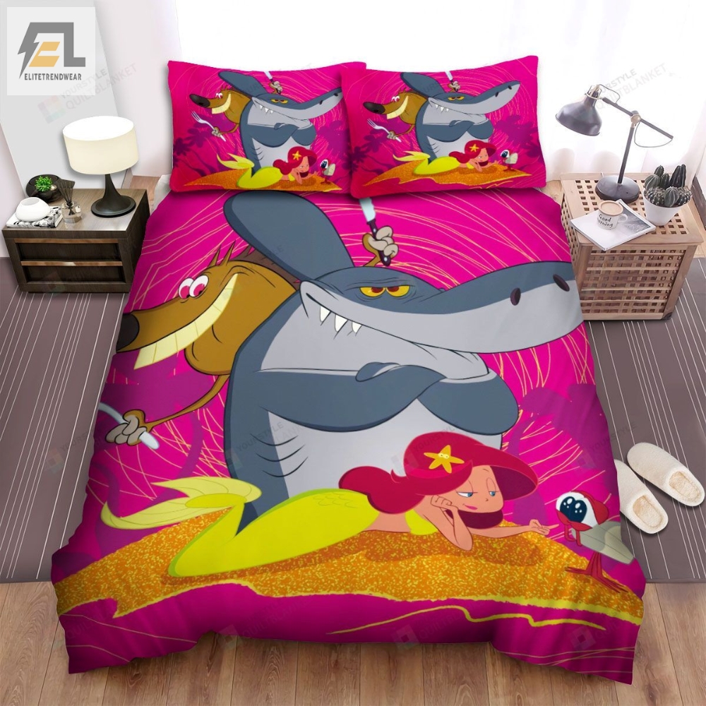 Zig And Sharko Season 1 Poster Bed Sheets Spread Duvet Cover Bedding Sets 