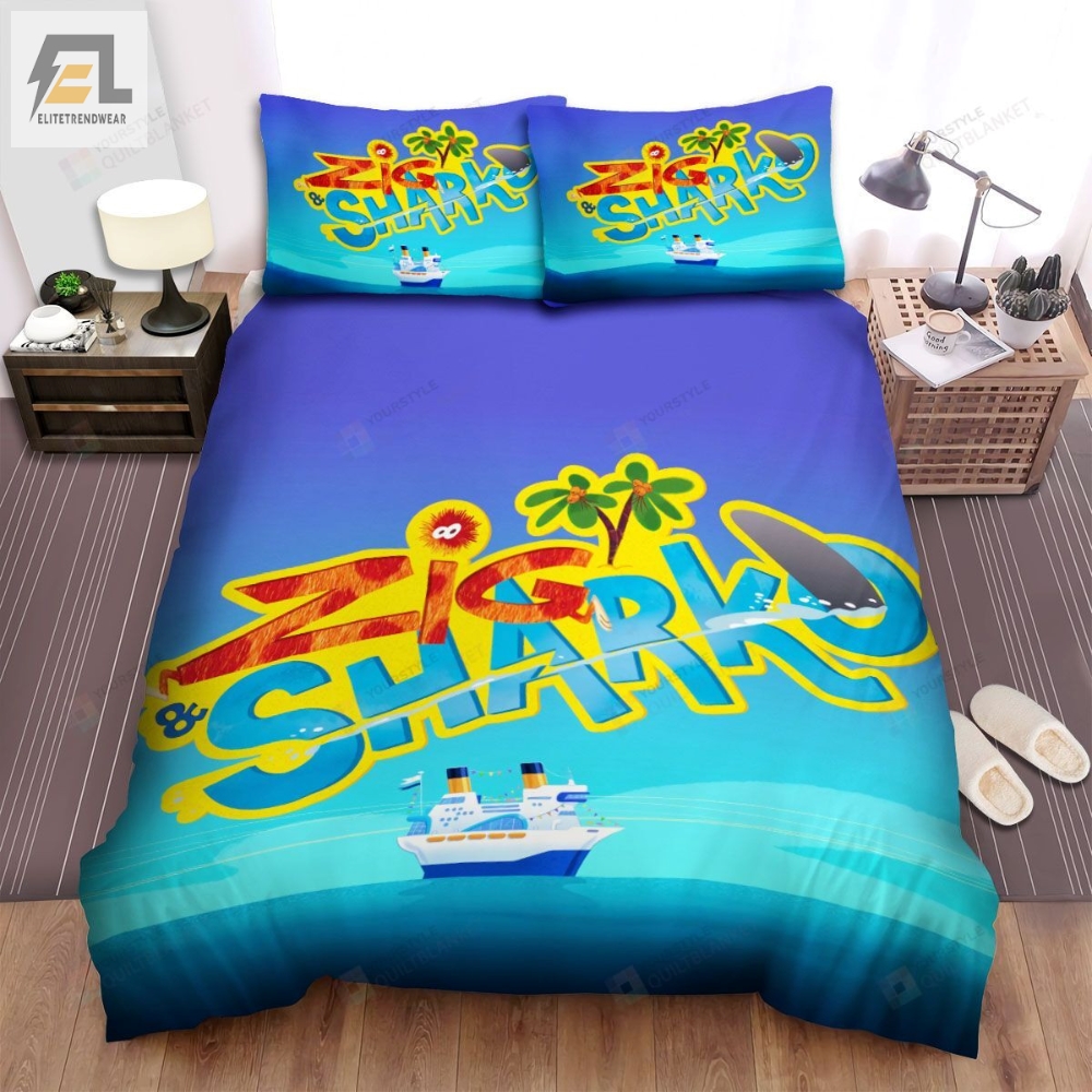 Zig And Sharko Poster Bed Sheets Spread Duvet Cover Bedding Sets 