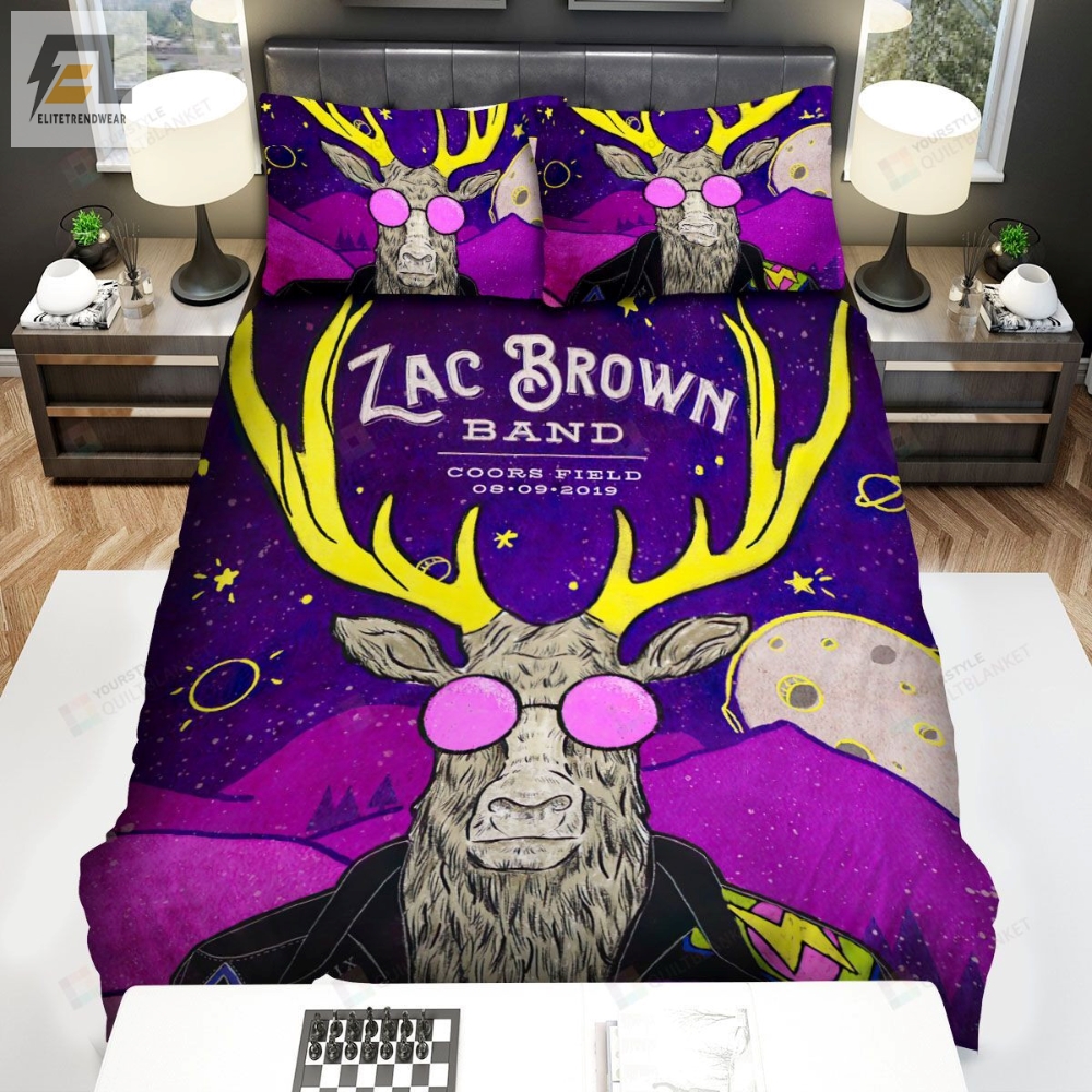 Zac Brown Band Coors Field Concert Poster Bed Sheets Spread Comforter Duvet Cover Bedding Sets 