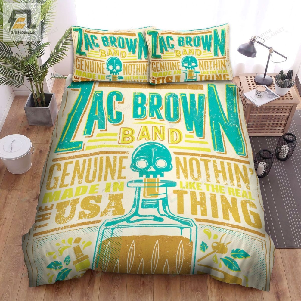Zac Brown Band 2017 Concert Poster Bed Sheets Spread Comforter Duvet Cover Bedding Sets 