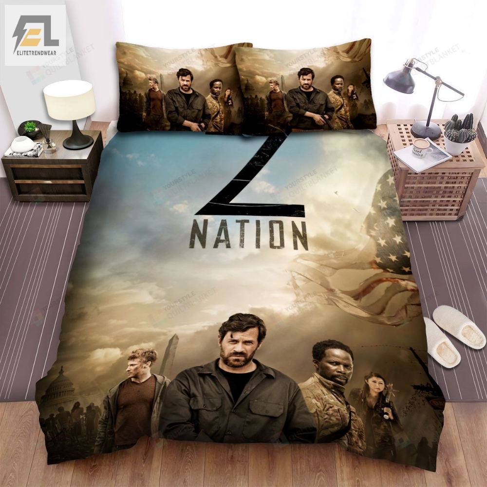 Z Nation Men With Gun Scene Movie Picture Bed Sheets Spread Comforter Duvet Cover Bedding Sets 