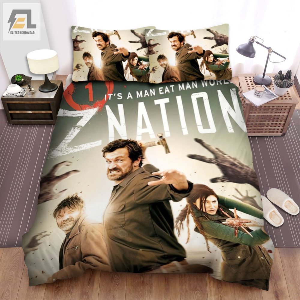 Z Nation Itâs A Man Eat Man World Movie Poster Ver 3 Bed Sheets Spread Comforter Duvet Cover Bedding Sets 