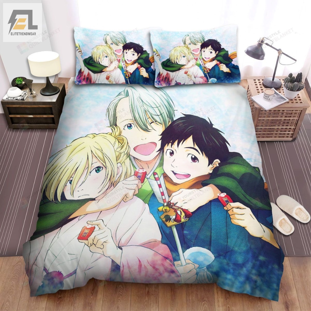 Yuri On Ice Characters In Festival Bed Sheets Spread Comforter Duvet Cover Bedding Sets 