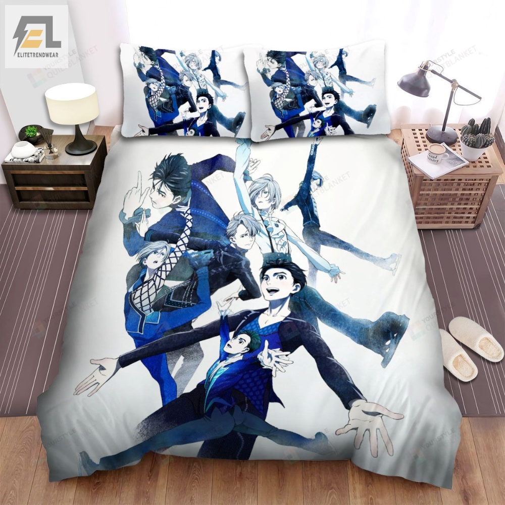 Yuri On Ice Characters Ice Skating Poster Bed Sheets Spread Comforter Duvet Cover Bedding Sets 