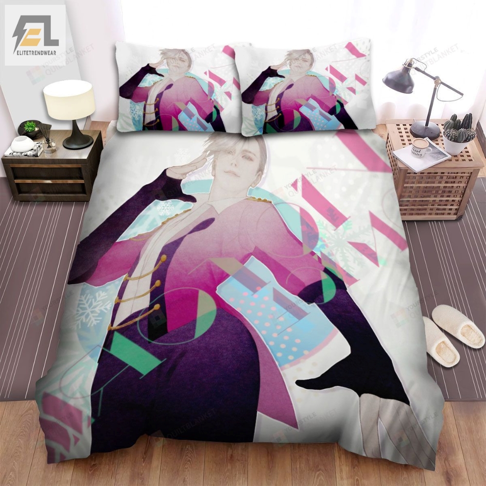 Yuri On Ice Character Yuri Art Bed Sheets Spread Comforter Duvet Cover Bedding Sets 