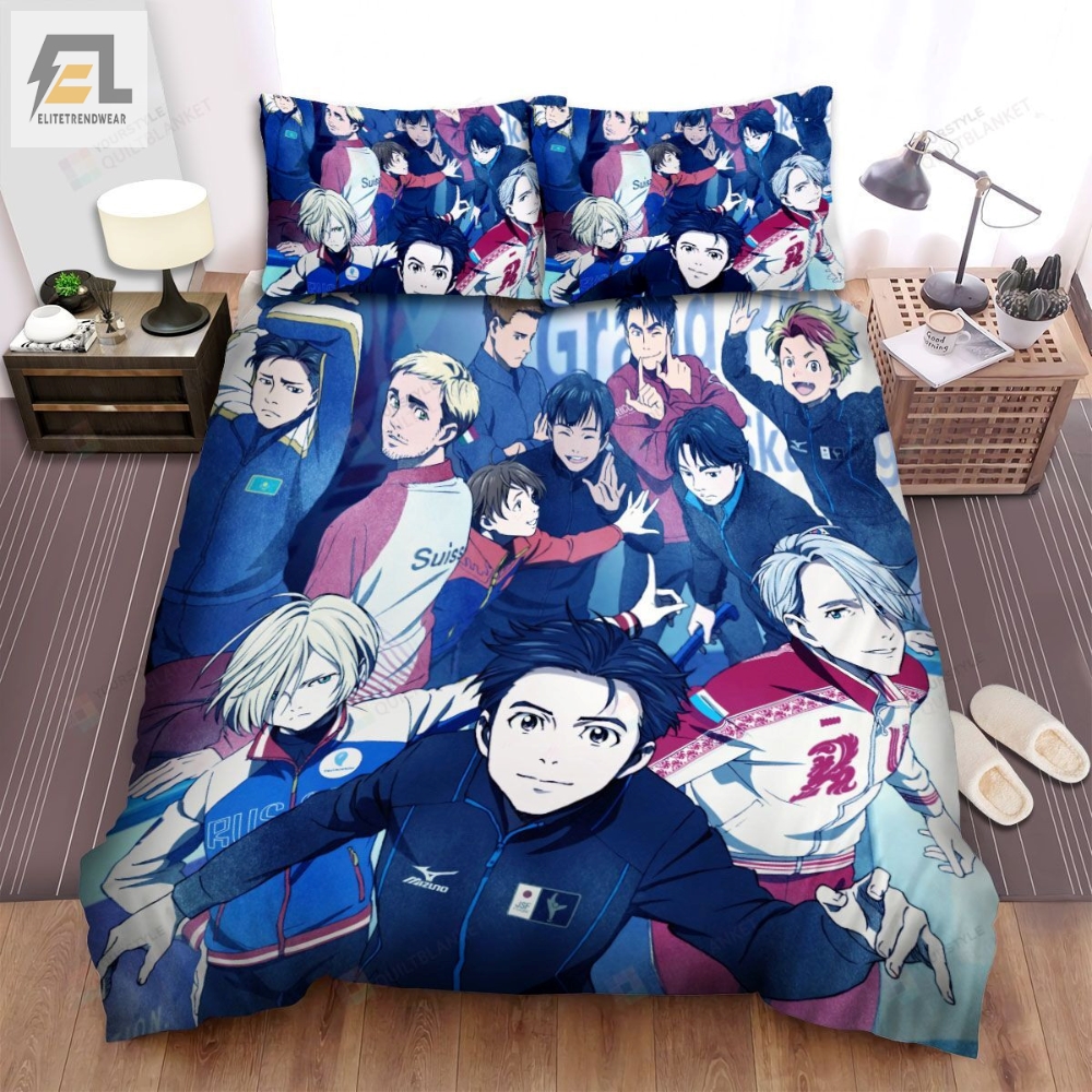 Yuri On Ice Anime Characters Bed Sheets Spread Comforter Duvet Cover Bedding Sets 