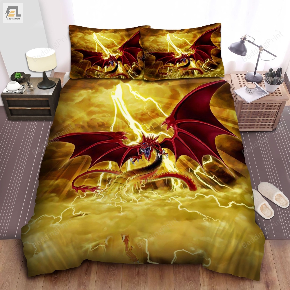 Yugioh Slifer The Sky Dragon Bed Sheets Duvet Cover Bedding Sets 