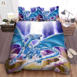 Yugioh Blue Eyes Bed Sheets Duvet Cover Bedding Sets elitetrendwear 1 1