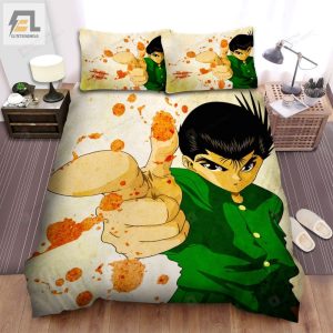 Yu Yu Hakusho Yusuke Urameshi Manga Anime Bed Sheets Spread Comforter Duvet Cover Bedding Sets elitetrendwear 1 1