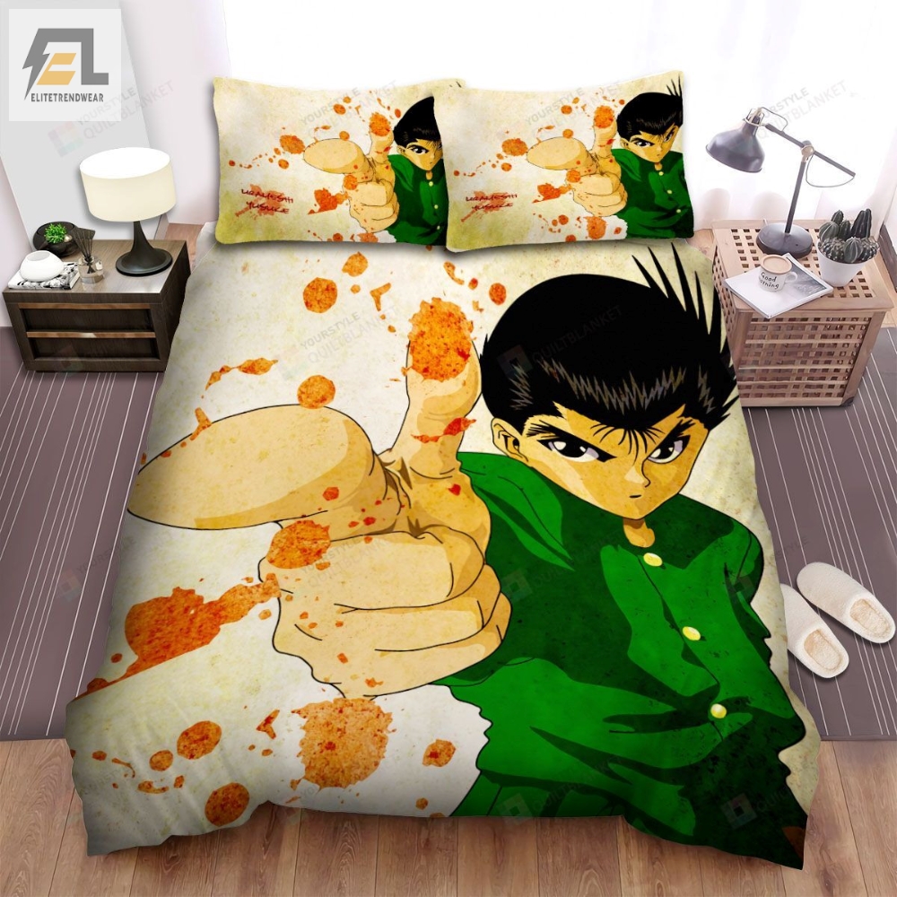 Yu Yu Hakusho Yusuke Urameshi Manga Anime Bed Sheets Spread Comforter Duvet Cover Bedding Sets 