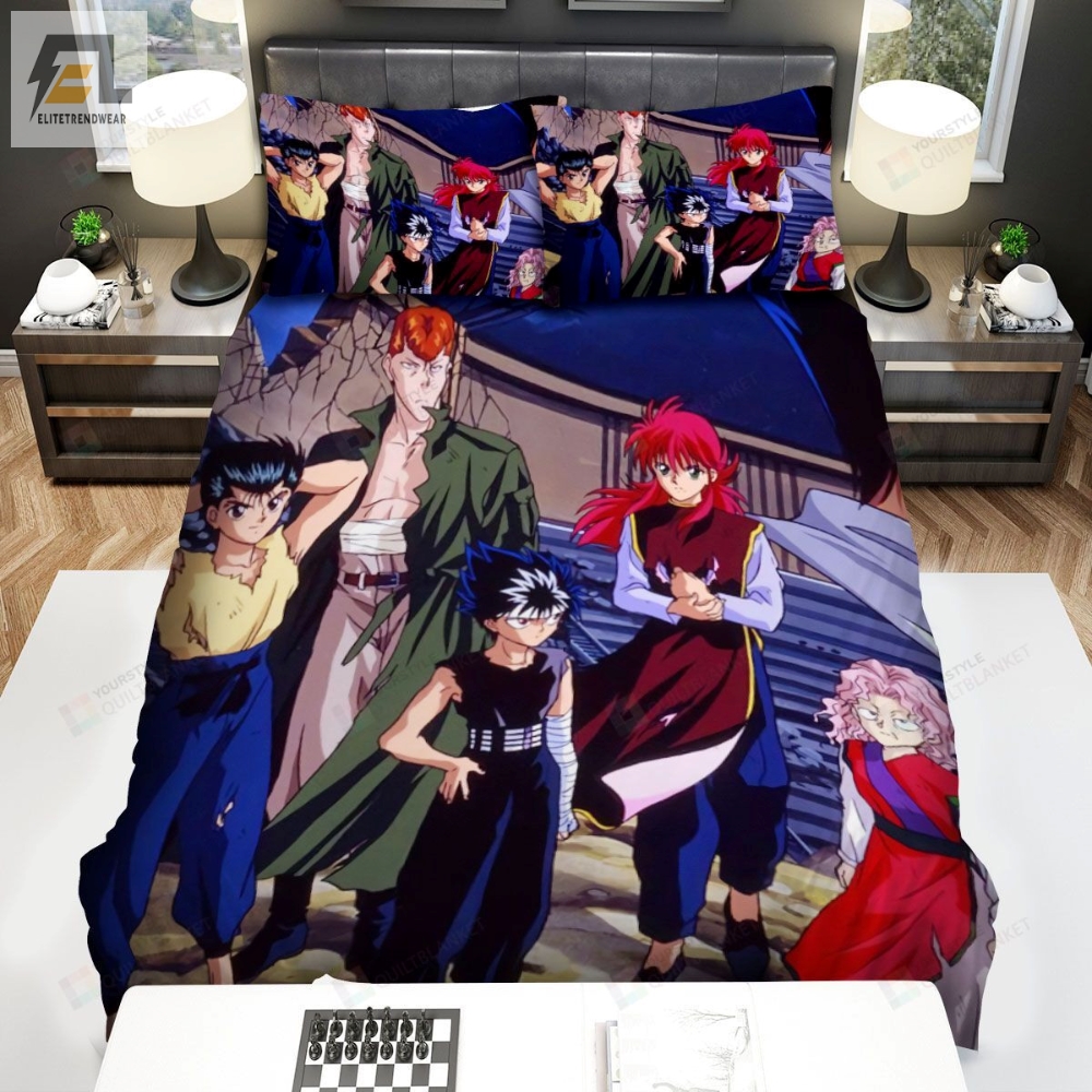 Yu Yu Hakusho Team Urameshi Manga Anime Bed Sheets Spread Comforter Duvet Cover Bedding Sets 