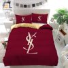 Ysl Logo Yves Saint Laurent Custom 2 Style Bedding Setduvet Cover Pillowcases elitetrendwear 1