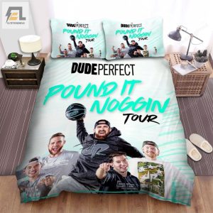 Youtuber Dude Perfect Pound It Noggin Tour Bed Sheets Spread Duvet Cover Bedding Sets elitetrendwear 1 1