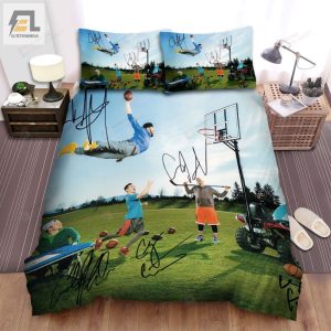 Youtuber Dude Perfect Dunking Basketball With Signatures Bed Sheets Spread Duvet Cover Bedding Sets elitetrendwear 1 1