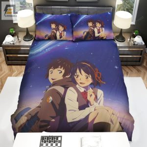 Your Name Kimi No Na Wa Happy Characters Bed Sheets Duvet Cover Bedding Sets elitetrendwear 1 1