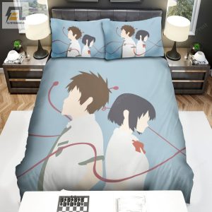 Your Name Kimi No Na Wa Characters Silhouette Bed Sheets Duvet Cover Bedding Sets elitetrendwear 1 1