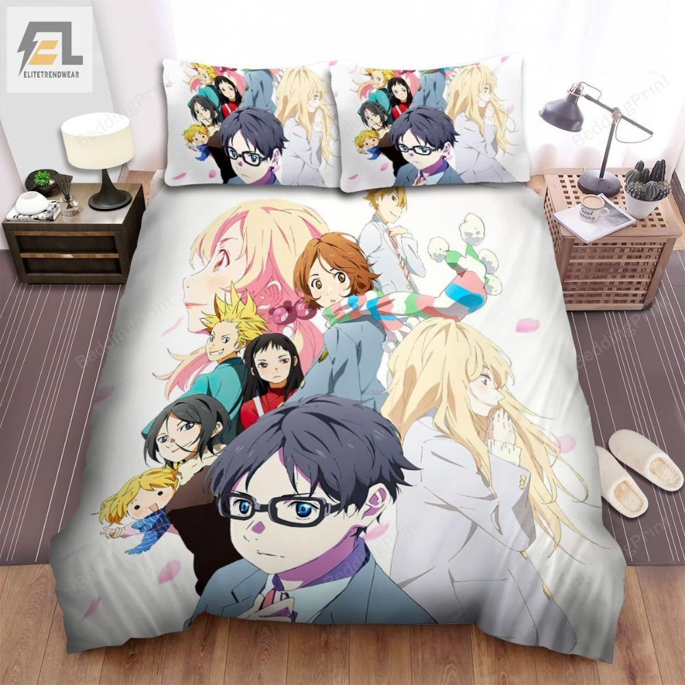 Your Lie In April Characters Bed Sheets Duvet Cover Bedding Sets 