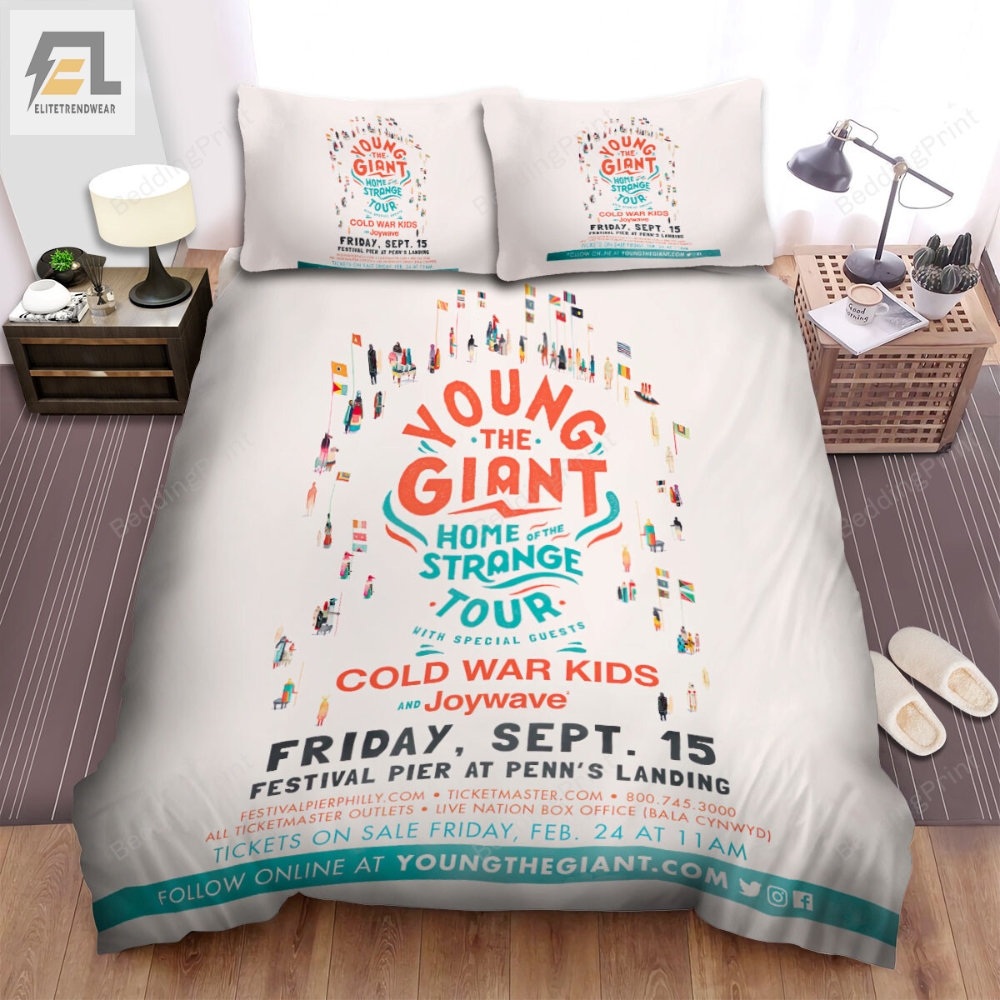 Young The Giant Music Band Home Of The Strange Tour Cover Bed Sheets Duvet Cover Bedding Sets 