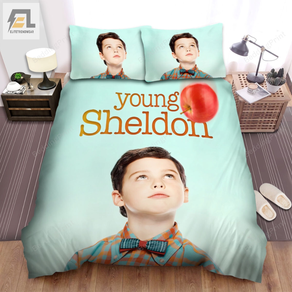 Young Sheldon 2017 Movie Boy With Apple Bed Sheets Duvet Cover Bedding Sets 