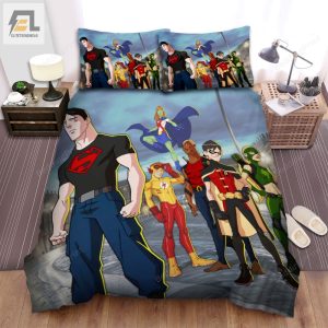 Young Justice The Team Poster Bed Sheets Duvet Cover Bedding Sets elitetrendwear 1 1