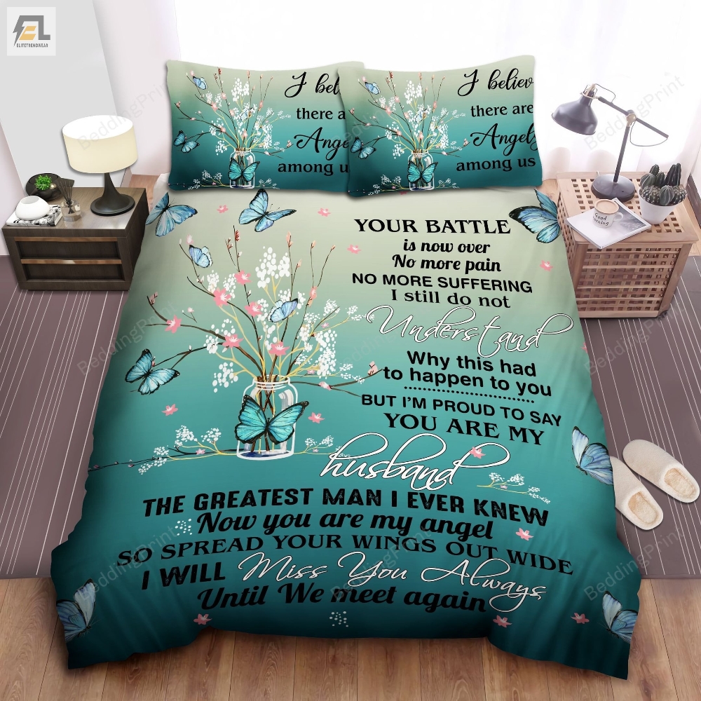 You Are My Husband The Greatest Man Butterfly Bed Sheets Duvet Cover Bedding Sets 