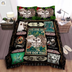 You And Me We Got This Sugar Skull Wedding Couple Bed Sheets Duvet Cover Bedding Sets elitetrendwear 1 1